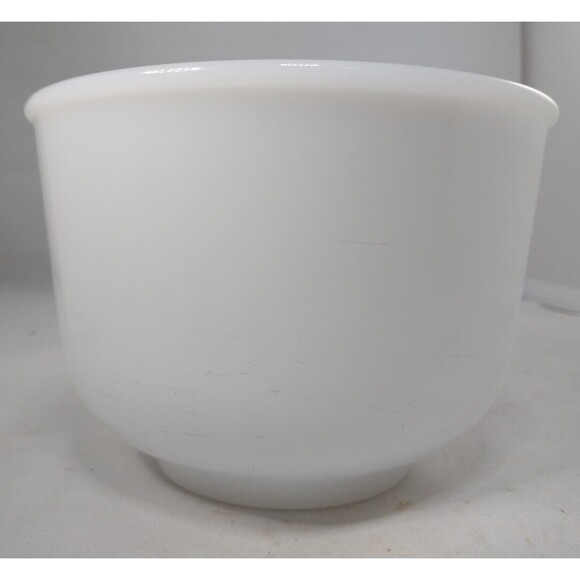 VTG GLASSBAKE MADE for SUNBEAM 6.5" WHITE GLASS MIXING BOWL # 13 - Picture 4 of 16